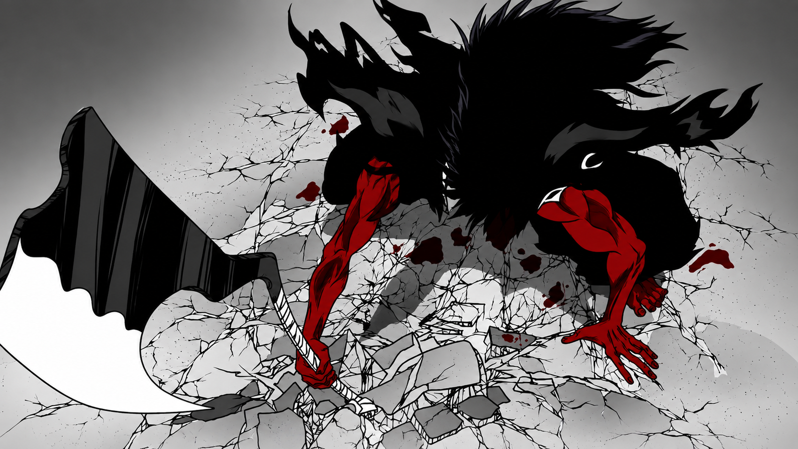 Kenpachi Zaraki lutando com seu Bankai em Bleach