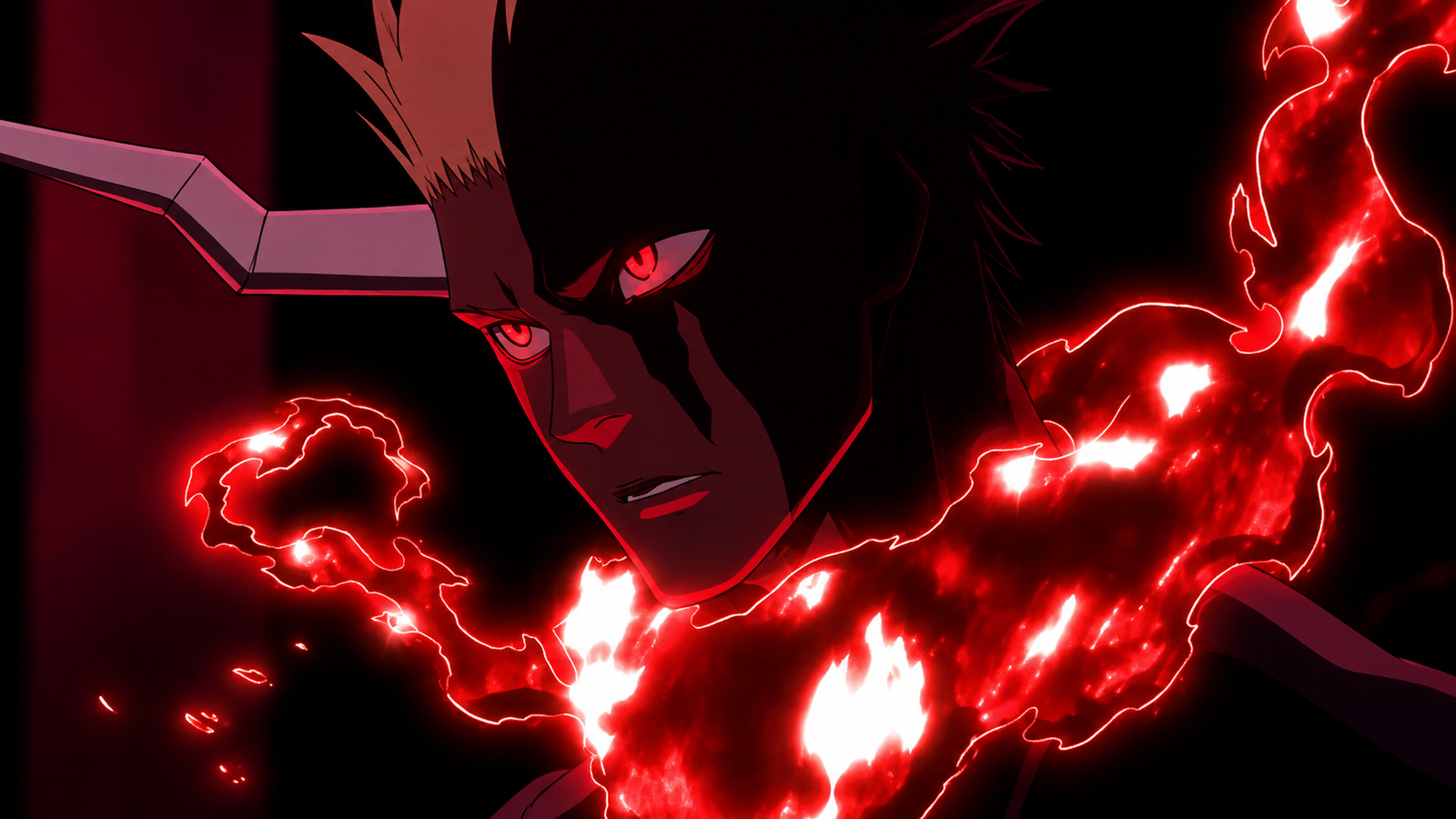 Ichigo usando seu novo poder contra Yhwach em Bleach TYBW episódio 45